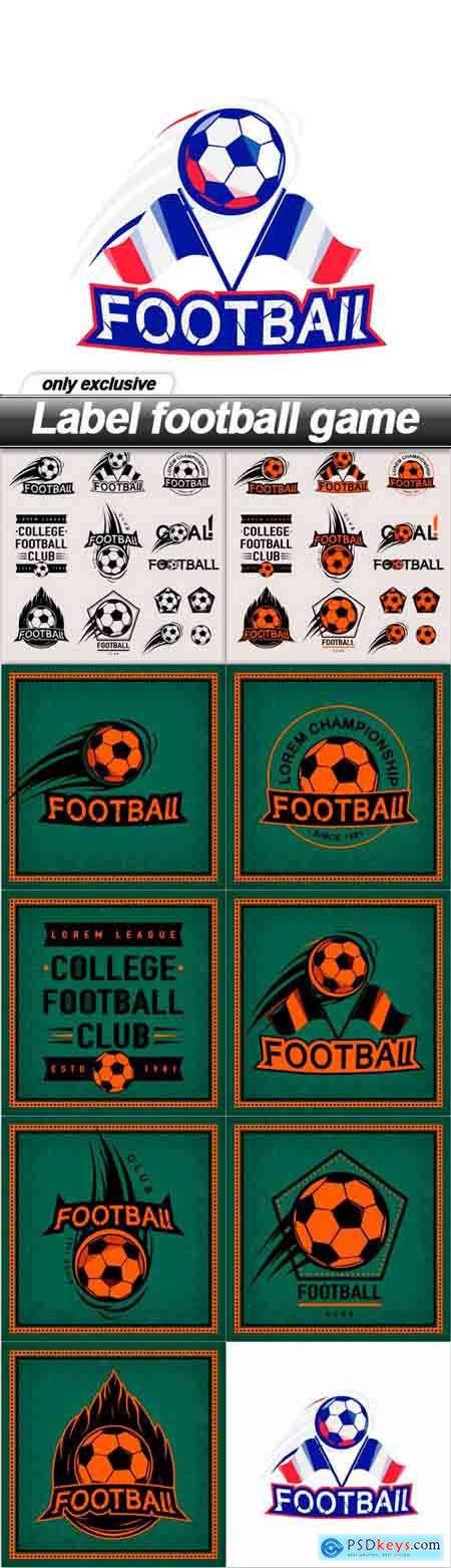 Label football game - 10 EPS