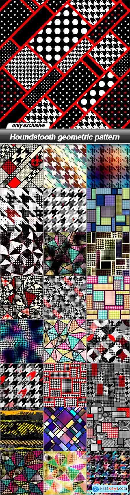 Houndstooth geometric pattern - 25 EPS