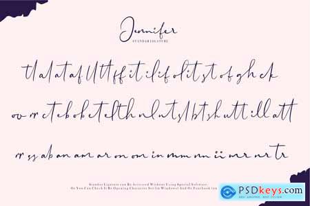 Creativemarket Jennifer Signature Fonts