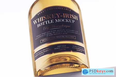 Creativemarket Whiskey-Irish Bottle Mockup