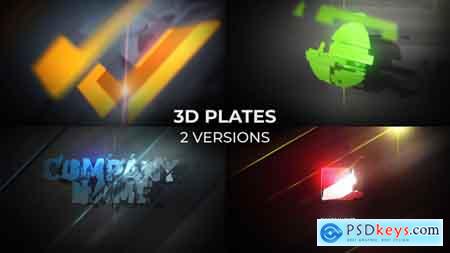 Videohive 3D Plates Logo Free