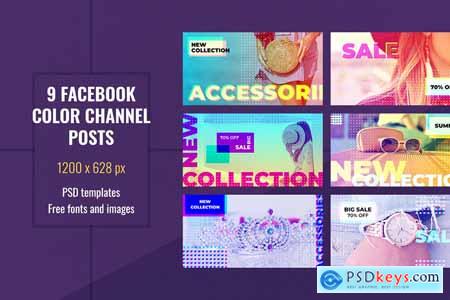 Creativemarket Facebook Color Channel Post Template