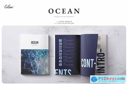 Creativemarket OCEAN Lookbook & Magazine Template