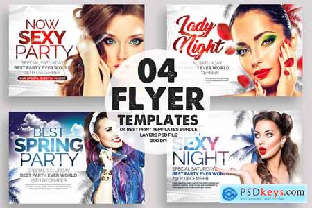 4 Ladies Night Out Party Flyers