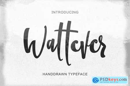 Wattever Handdrawn Typeface