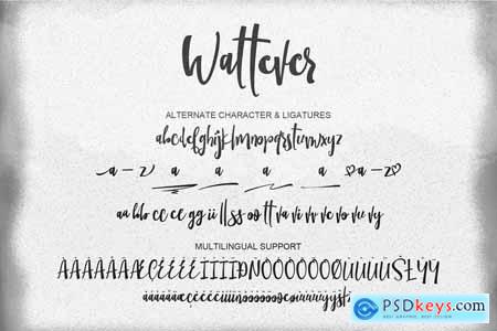 Wattever Handdrawn Typeface