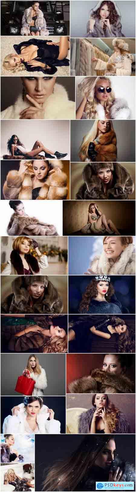 Woman in fur coat fur warm clothing 25 HQ Jpeg
