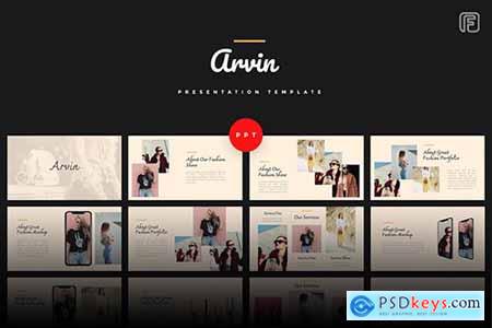 Arvin - Fashion Powerpoint, Keynote, Google Slides
