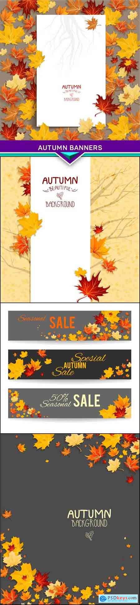 Autumn banners 5X EPS