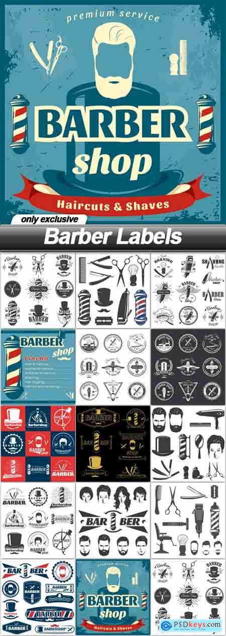 Barber Labels - 14 EPS