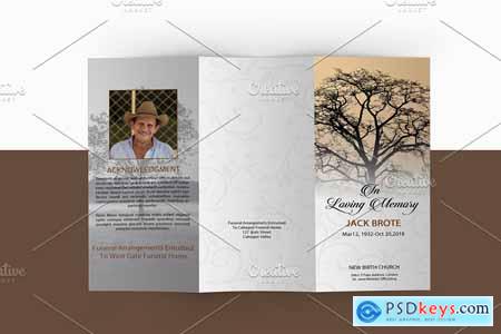 Trifold Funeral Template - V849