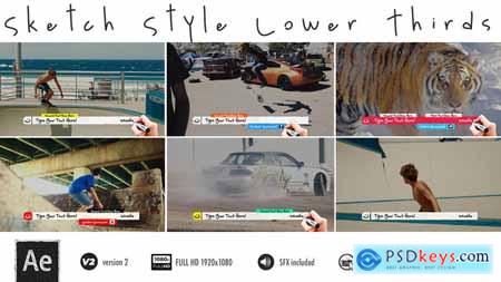 Videohive Lower Thirds - Sketch Free