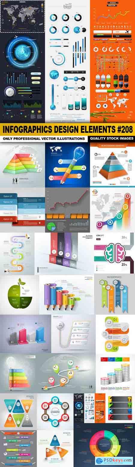Infographics Design Elements #208 - 25 Vector