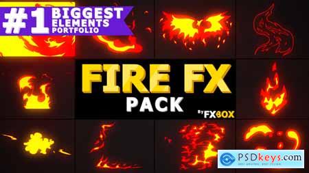 Videohive 2D FX Fire Elements Free