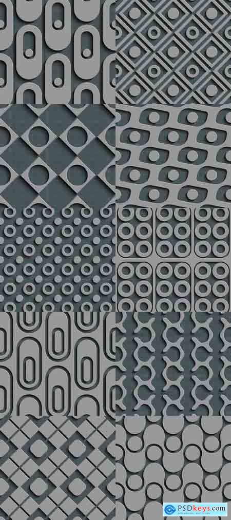 Seamless Geometric Pattern - Abstract Gray Background 2
