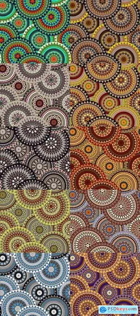 Hand Drawn Mandala Ethnic Seamless Pattern