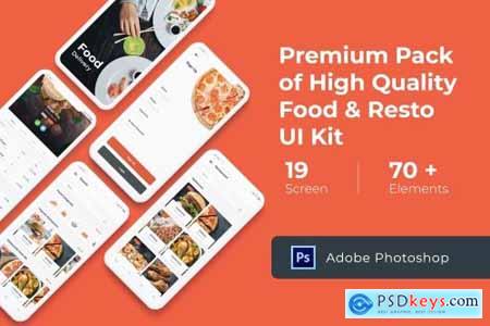 Food Delivery UI KIT for Photoshop