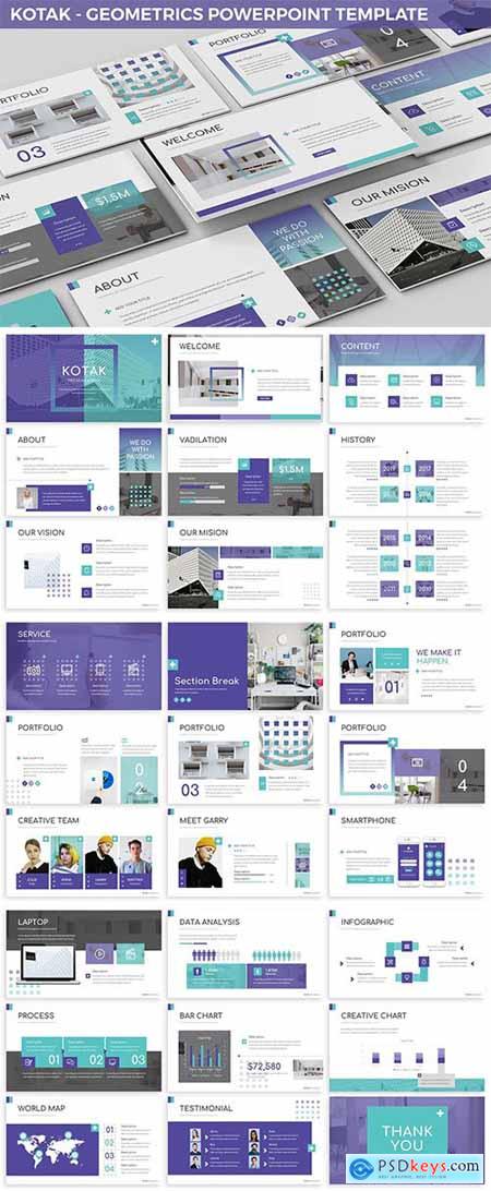 Kotak - Geometrics Powerpoint Template