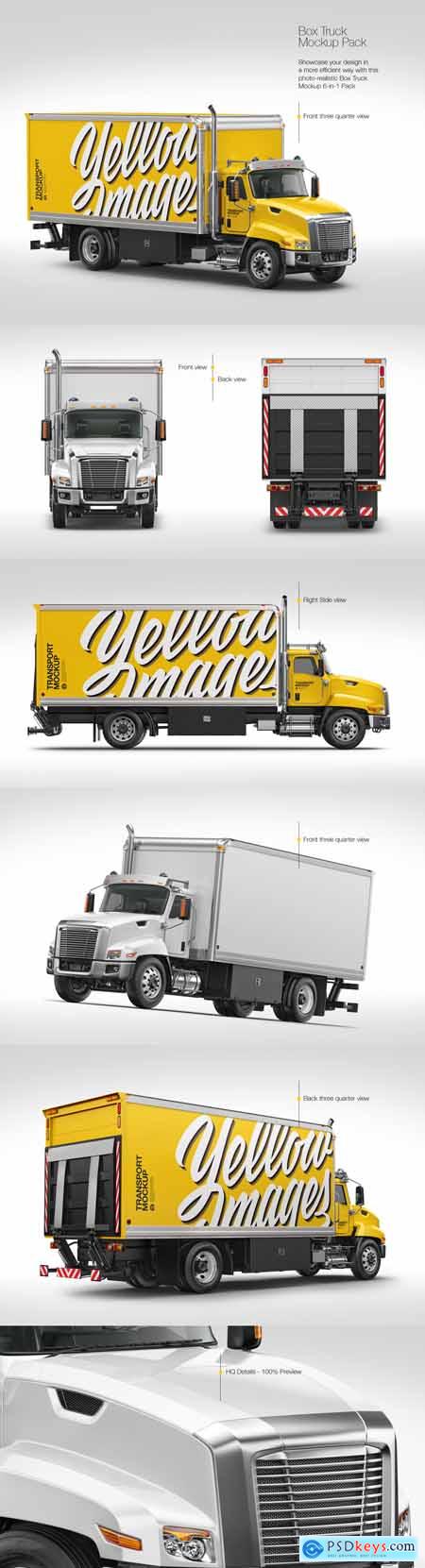 Download Box Truck Mockup Pack » Free Download Photoshop Vector ...