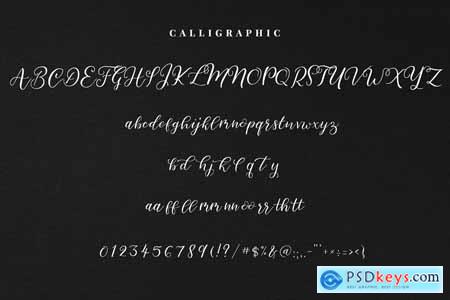 Calligraphic Modern calligraphy font