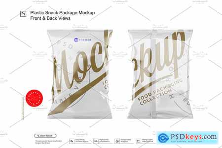 Plastic Snack Package Mockup F&B