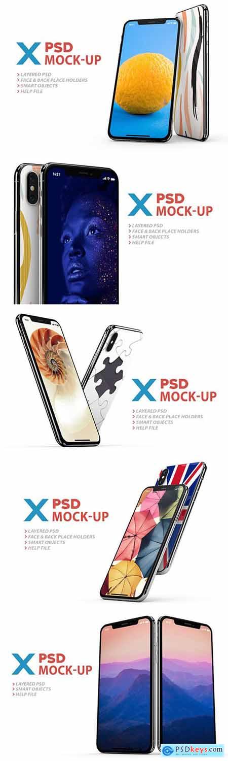 5 PhoneX PSD Mock-Ups
