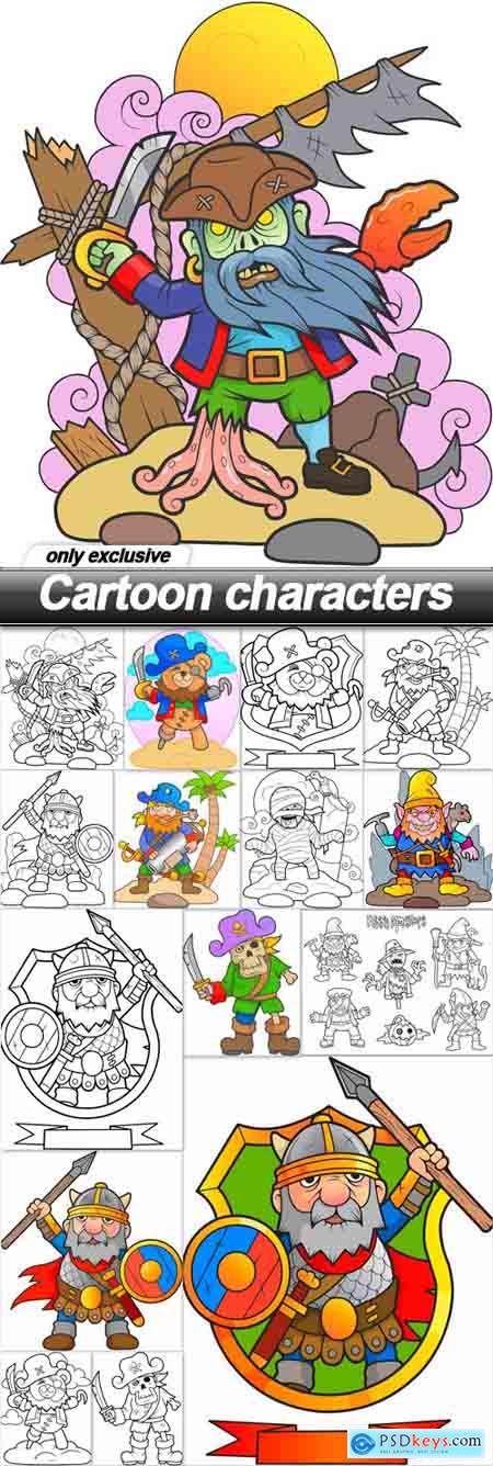 Cartoon characters - 16 EPS