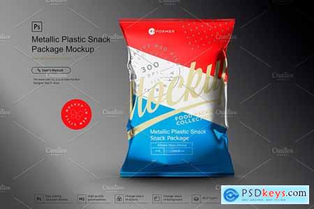 Metallic Snack Package Mockup