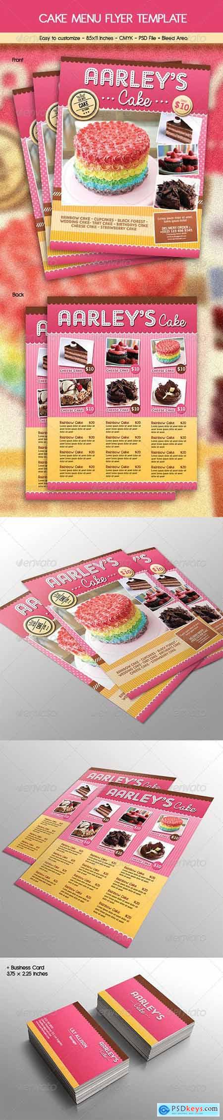 Cake Menu Flyer + Business Card
