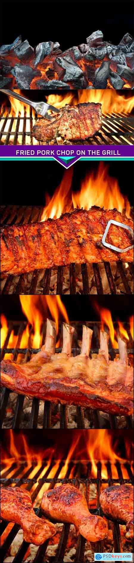 Fried pork chop on the grill 5x JPEG