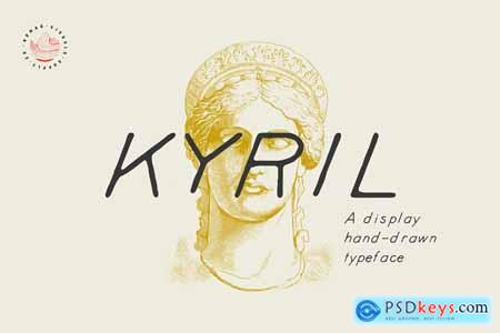 Kyril  A display hand-drawn font