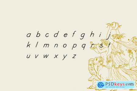 Kyril  A display hand-drawn font