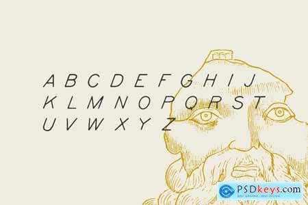 Kyril  A display hand-drawn font