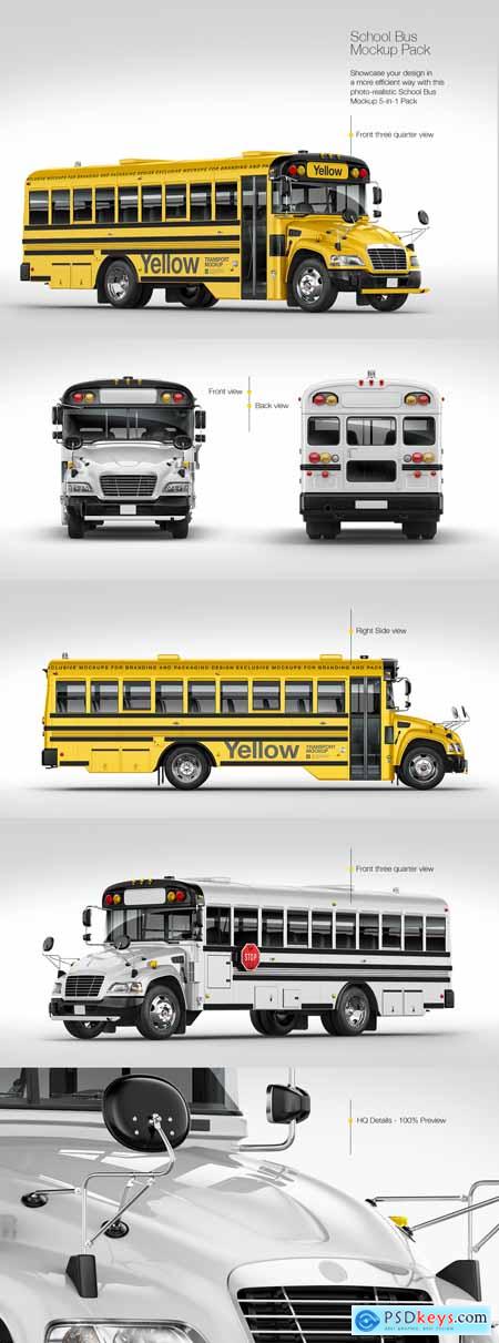 School Bus Mockup Pack