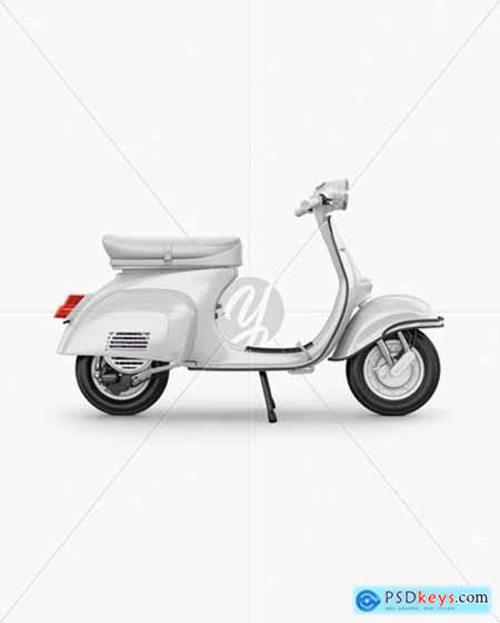 Vespa Scooter Mockup - Right Side View