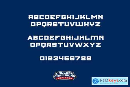 COLLEGE CHAMPIONS FONT FAMILY