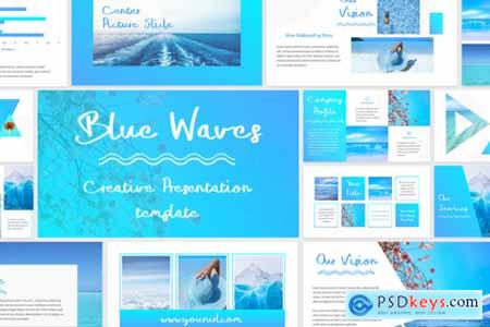 Blue Waves - PowerPoint Template