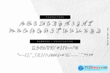 Ink Line Modern Script Font