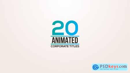 Videohive 20 Animated Titles Free