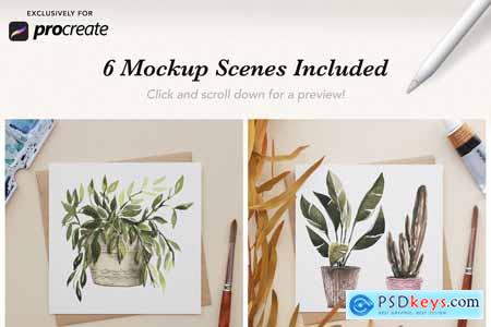 6 Procreate Artwork Mockups