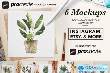 6 Procreate Artwork Mockups