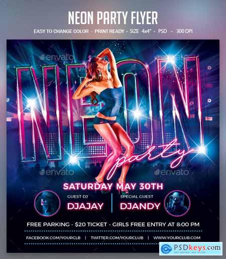 Neon Party Flyer