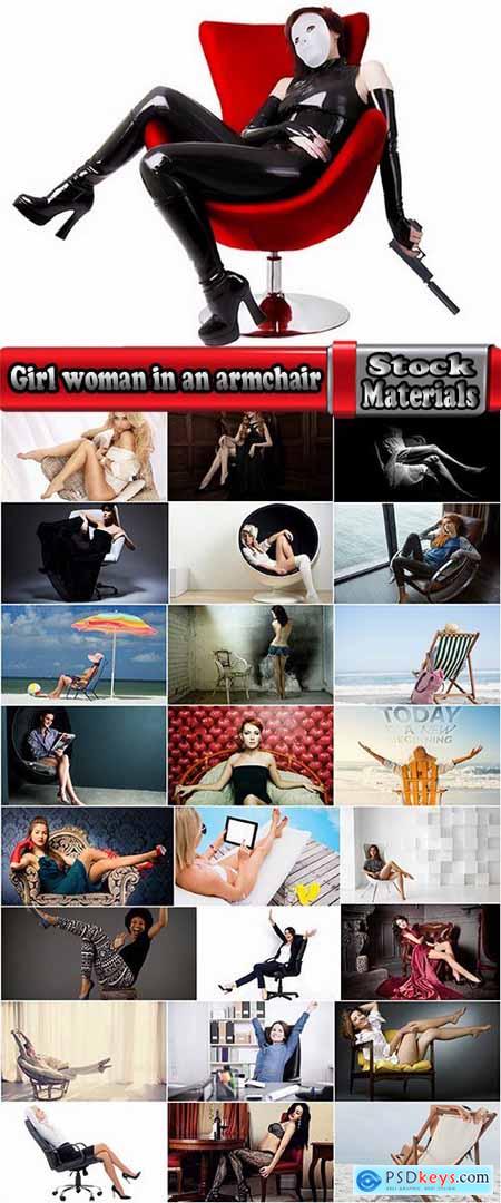 Girl woman in an armchair on a chair 25 HQ Jpeg