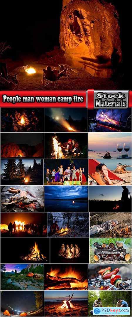 People man woman camp fire vacation vacations nature landscape 25 HQ Jpeg