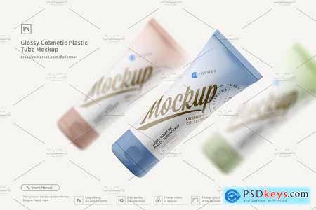 Cosmetic Plastic Tube Mockup Poster