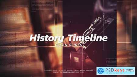 Videohive History Timeline - Clean Slides Free