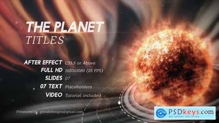 Videohive The Planet Titles Free