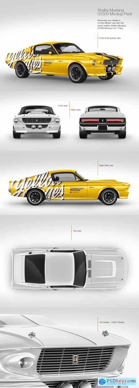 1967 Shelby Mustang GT500 Mockup Pack