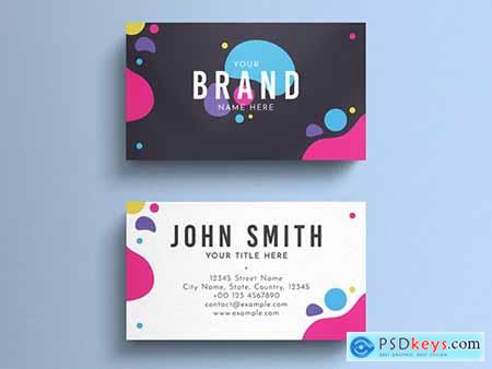 Colorful Minimal Business Card Layout