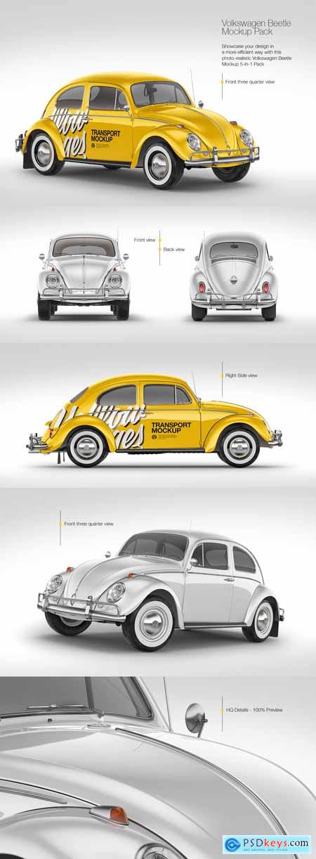 Volkswagen Beetle Mockup Pack